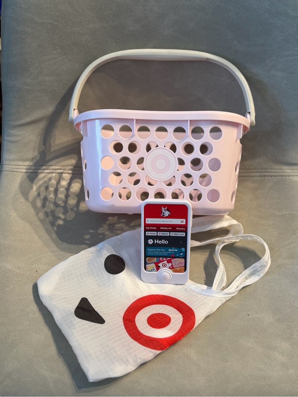 Viral Target Toy Shopping Basket & Bag - Pink